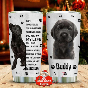 Black Labrador Retriever Personalized Stainless Steel Tumbler 20Oz - Thegiftio UK