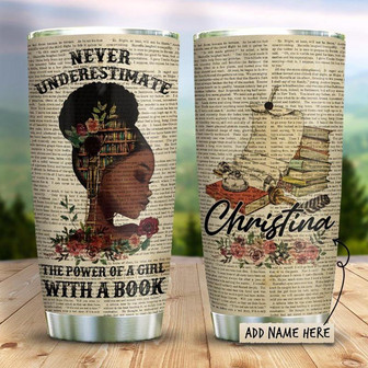 Black Woman Books Personalized Stainless Steel Tumbler 20Oz - Thegiftio UK