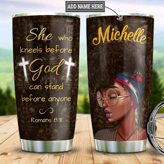 Black Woman Personalized Stainless Steel Tumbler 20Oz - Thegiftio UK