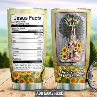 Black Woman Personalized Stainless Steel Tumbler 20Oz - Thegiftio UK