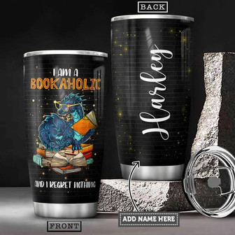 Book Dragon Personalized Stainless Steel Tumbler 20Oz - Thegiftio UK