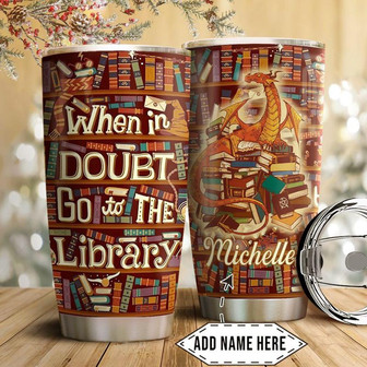 Book Dragon Personalized Stainless Steel Tumbler 20Oz - Thegiftio UK