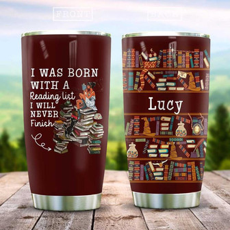Book Lover Personalized Stainless Steel Tumbler 20Oz - Thegiftio UK