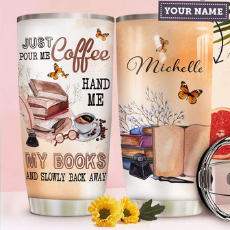Books Personalized Stainless Steel Tumbler 20Oz - Thegiftio UK