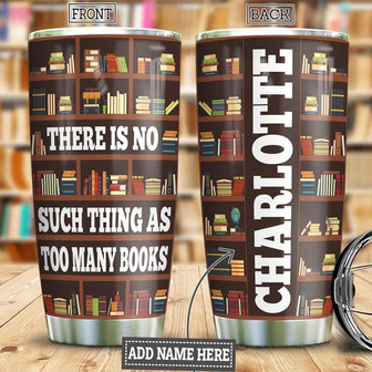 Many Books Personalized Stainless Steel Tumbler 20Oz - Thegiftio UK