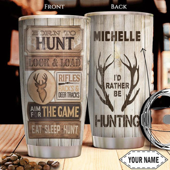 Born To Hunt Personalized Stainless Steel Tumbler 20Oz - Thegiftio UK