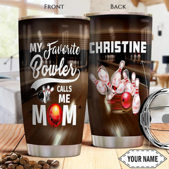 Bowler Call Me Mom Personalized Stainless Steel Tumbler 20Oz - Thegiftio UK