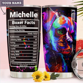 Boxer Facts Personalized Stainless Steel Tumbler 20Oz - Thegiftio UK