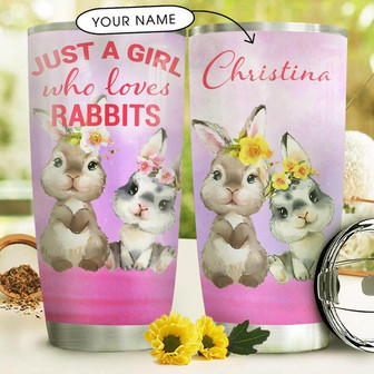 Bunny Personalized Stainless Steel Tumbler 20Oz - Thegiftio UK