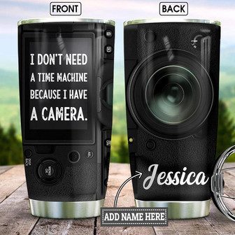 Camera Time Machine Personalized Stainless Steel Tumbler 20Oz - Thegiftio UK