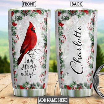 Cardinal Christmas Personalized Stainless Steel Tumbler 20Oz - Thegiftio UK