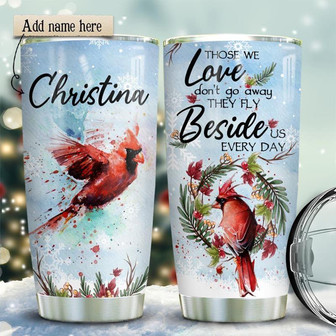 Cardinal Christmas Personalized Stainless Steel Tumbler 20Oz - Thegiftio UK