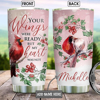 Cardinal Heart Personalized Stainless Steel Tumbler 20Oz - Thegiftio UK