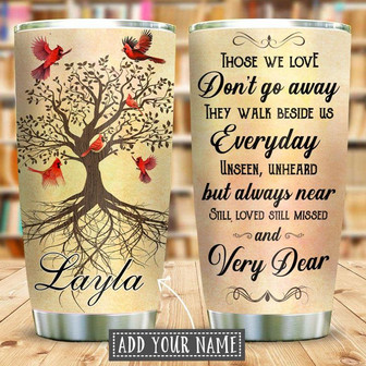 Cardinal Tree Of Life Personalized Stainless Steel Tumbler 20Oz - Thegiftio