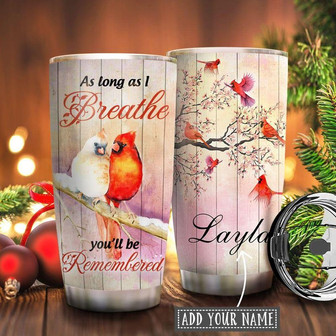 Cardinal Tree Signs From Heaven Personalized Stainless Steel Tumbler 20Oz - Thegiftio