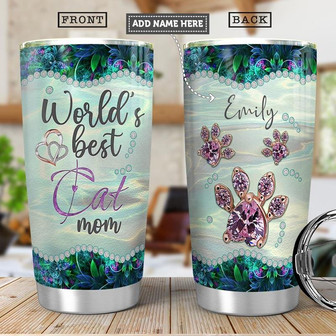 Cat Mom Jewelry Personalized Stainless Steel Tumbler 20Oz - Thegiftio UK