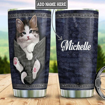 Cat Personalized Stainless Steel Tumbler 20Oz - Thegiftio UK