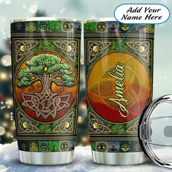 Celtic Art Personalized Stainless Steel Tumbler 20Oz - Thegiftio UK