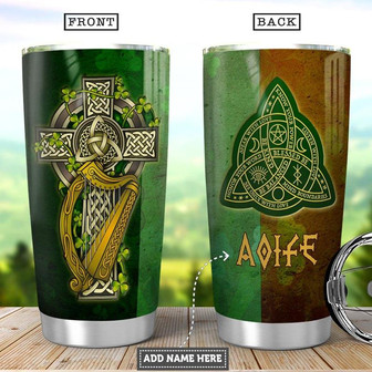 Celtic Irish Personalized Stainless Steel Tumbler 20Oz - Thegiftio