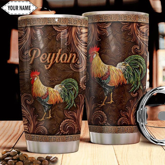 Chicken Personalized Stainless Steel Tumbler 20Oz - Thegiftio UK