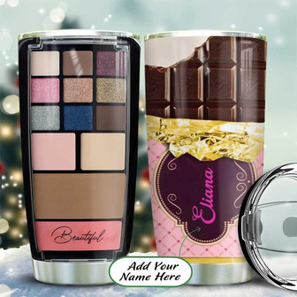 Chocolate Eye Shadow Palette Personalized Stainless Steel Tumbler 20Oz - Thegiftio UK