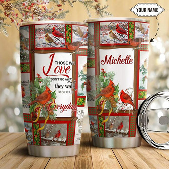 Christmas Bird Personalized Stainless Steel Tumbler 20Oz - Thegiftio UK