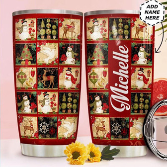 Christmas Personalized Stainless Steel Tumbler 20Oz - Thegiftio UK