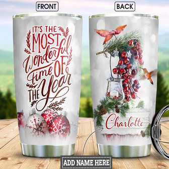 Christmas Personalized Stainless Steel Tumbler 20Oz - Thegiftio UK