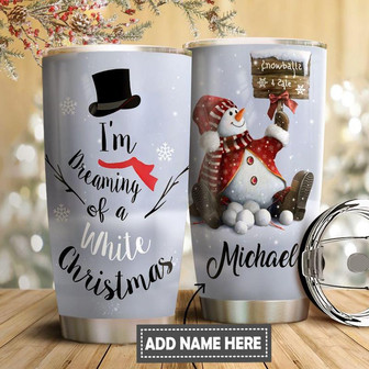 Christmas Snowman Personalized Stainless Steel Tumbler 20Oz - Thegiftio