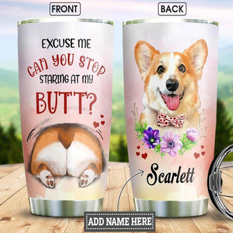Corgi Butt Personalized Stainless Steel Tumbler 20Oz - Thegiftio UK