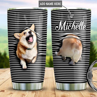 Corgi Personalized Stainless Steel Tumbler 20Oz - Thegiftio UK