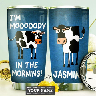 Cow Personalized Stainless Steel Tumbler 20Oz - Thegiftio UK