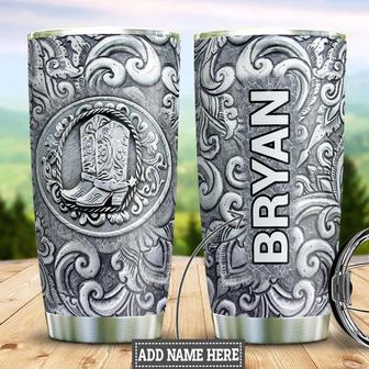 Cowboy Boots Personalized Stainless Steel Tumbler 20Oz - Thegiftio UK