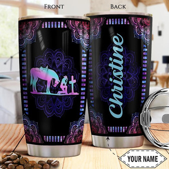 Cowgirl Cross Personalized Stainless Steel Tumbler 20Oz - Thegiftio