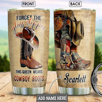 Cowgirl Personalized Stainless Steel Tumbler 20Oz - Thegiftio
