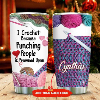 Crochet Lover Personalized Stainless Steel Tumbler 20Oz - Thegiftio UK
