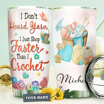 Crochet Personalized Stainless Steel Tumbler 20Oz - Thegiftio UK