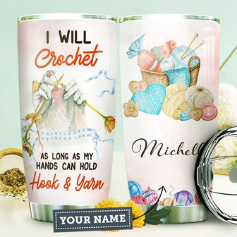 Crochet Personalized Stainless Steel Tumbler 20Oz - Thegiftio UK