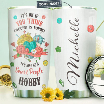 Crochet Personalized Stainless Steel Tumbler 20Oz - Thegiftio UK