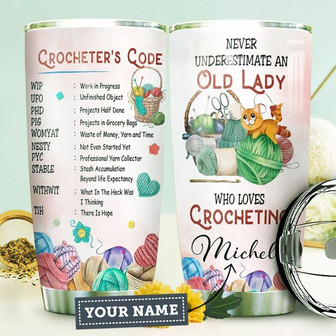 Crochet Personalized Stainless Steel Tumbler 20Oz - Thegiftio UK