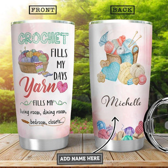 Crochet Personalized Stainless Steel Tumbler 20Oz - Thegiftio UK