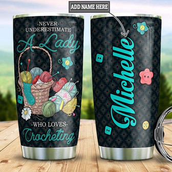 Crocheting Personalized Stainless Steel Tumbler 20Oz - Thegiftio UK