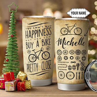 Cycling Bicycle Personalized Stainless Steel Tumbler 20Oz - Thegiftio
