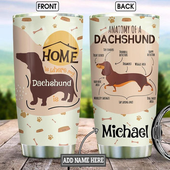 Dachshund Personalized Stainless Steel Tumbler 20Oz - Thegiftio