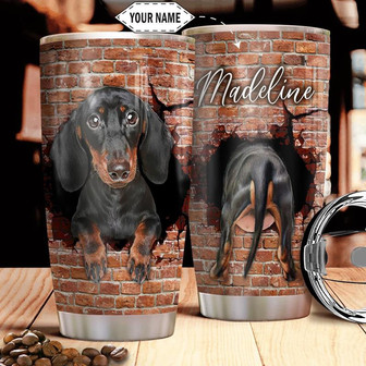 Dachshund Personalized Stainless Steel Tumbler 20Oz - Thegiftio