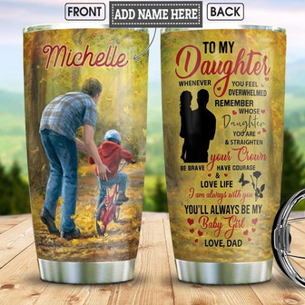 Dad Daughter Personalized Stainless Steel Tumbler 20Oz - Thegiftio UK
