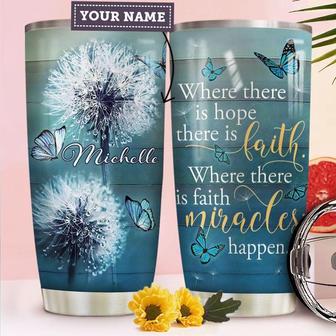 Dandelion Faith Personalized Stainless Steel Tumbler 20Oz - Thegiftio UK