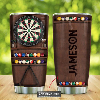 Dart Pool Billard Personalized Stainless Steel Tumbler 20Oz - Thegiftio UK