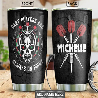 Darts Skull Personalized Stainless Steel Tumbler 20Oz - Thegiftio UK