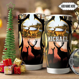 Deer Hunter Personalized Stainless Steel Tumbler 20Oz - Thegiftio UK